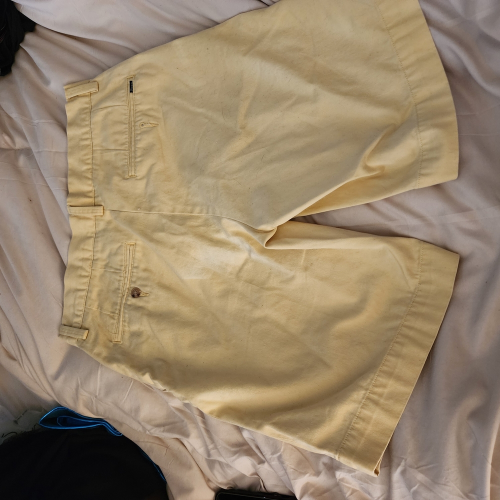 Polo by Ralph Lauren Yellow Flat Front Men Shorts